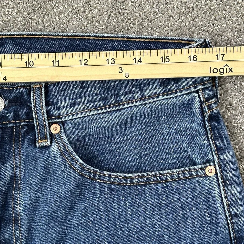 Levi's 505 Regular Fit Jeans Men's W34 L32 Medium Wash Straight Leg Denim